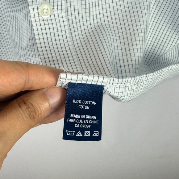 Grafton 100% Cotton Men's Gray Patterned Dress Shirt Size 16.5 - Picture 8 of 10